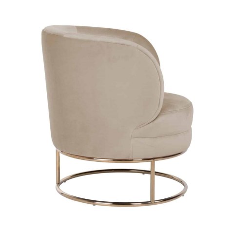 Richmond Interiors RICHMOND fotel FELICIA KHAKI VELVET - tapicerowany aksamitny beżowy, metalowa złota podstawa Richmond Interiors RICHMOND fotel FELICIA KHAKI VELVET - tapicerowany aksamitny beżowy, metalowa złota podstawa