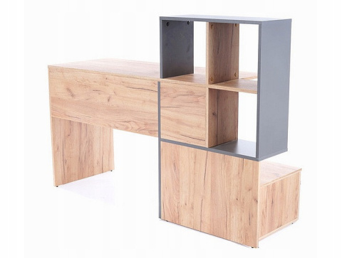 SIGNAL BIURKO B-003 DĄB WOTAN / ANTRACYT PŁYTA LAMINOWANA 150x50 z szufladą i półkami SIGNAL BIURKO B-003 DĄB WOTAN / ANTRACYT PŁYTA LAMINOWANA 150x50 z szufladą i półkami