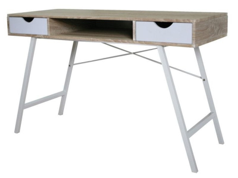 SIGNAL BIURKO B-140 STELAŻ METAL BIAŁY / BLAT DĄB SONOMA MDF 120x48 SIGNAL BIURKO B-140 STELAŻ METAL BIAŁY / BLAT DĄB SONOMA MDF 120x48