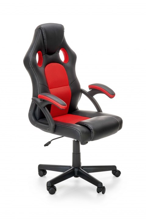 Halmar BERKEL fotel gabinetowy czarno-czerwony, mechanizm TILT, ekoskóra / tkanina membranowa gamingowy Gamingowe Halmar BERKEL fotel gabinetowy czarno-czerwony, mechanizm TILT, ekoskóra / tkanina membranowa gamingowy Gamingowe