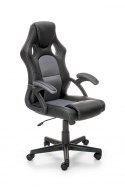Halmar BERKEL fotel gabinetowy czarno-popielaty, mechanizm TILT, ekoskóra / tkanina membranowa gamingowy Gamingowe Halmar BERKEL fotel gabinetowy czarno-popielaty, mechanizm TILT, ekoskóra / tkanina membranowa gamingowy Gamingowe