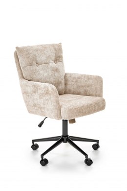 FLORES fotel obrotowy, ciemny beżowy - krzesło biurowe do biurka, pracowni, gabinetu, TILT