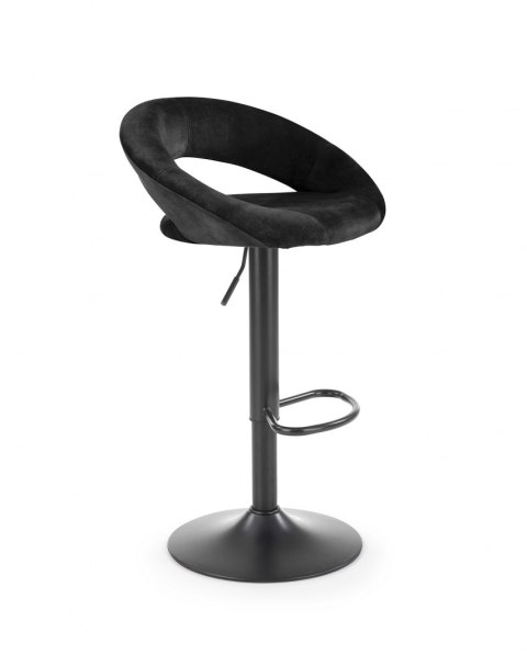 HALMAR hoker tapicerowany H102 velvet czarny stal malowana proszkowo regulowana wysokość do kuchni baru pubu HALMAR hoker tapicerowany H102 velvet czarny stal malowana proszkowo regulowana wysokość do kuchni baru pubu