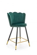 HOKER KRZESŁO BAROWE H106 tapicerka VELVET CIEMNO ZIELONY podstawa STAL malowana proszkowo CZARNO ZŁOTA HALMAR HOKER KRZESŁO BAROWE H106 tapicerka VELVET CIEMNO ZIELONY podstawa STAL malowana proszkowo CZARNO ZŁOTA HALMAR