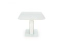 HALMAR stół BONARI rozkładany biały szkło MDF lakierowany stal chromowana 160-200x90 HALMAR stół BONARI rozkładany biały szkło MDF lakierowany stal chromowana 160-200x90