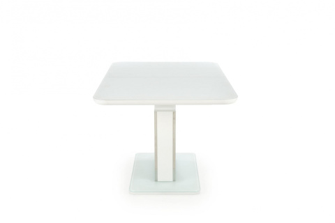 HALMAR stół BONARI rozkładany biały szkło MDF lakierowany stal chromowana 160-200x90 HALMAR stół BONARI rozkładany biały szkło MDF lakierowany stal chromowana 160-200x90