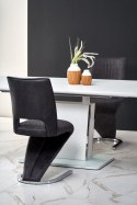 HALMAR stół BONARI rozkładany biały szkło MDF lakierowany stal chromowana 160-200x90 HALMAR stół BONARI rozkładany biały szkło MDF lakierowany stal chromowana 160-200x90