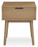 Halmar CASSINA szafka nocna Naturalny MDF + okleina naturalna, drewno lite kauczukowe Halmar CASSINA szafka nocna Naturalny MDF + okleina naturalna, drewno lite kauczukowe