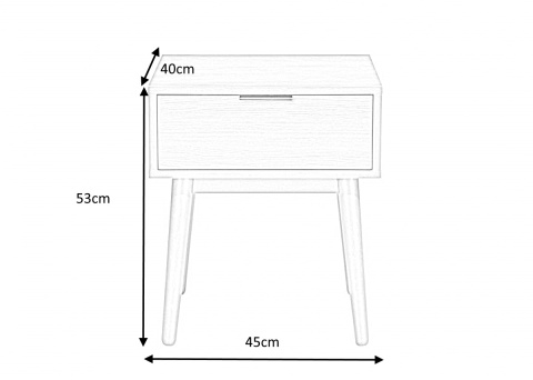 Halmar CASSINA szafka nocna Naturalny MDF + okleina naturalna, drewno lite kauczukowe Halmar CASSINA szafka nocna Naturalny MDF + okleina naturalna, drewno lite kauczukowe