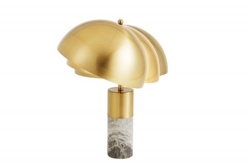 Invicta Interior INVICTA lampa stołowa BURLESQUE - złota, szary marmur - abazur złoty metalowy, podstawa złota z marmurem Invicta Interior INVICTA lampa stołowa BURLESQUE - złota, szary marmur - abazur złoty metalowy, podstawa złota z marmurem