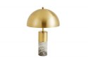 Invicta Interior INVICTA lampa stołowa BURLESQUE - złota, szary marmur - abazur złoty metalowy, podstawa złota z marmurem