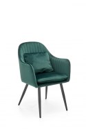 Halmar K464 krzesło ciemny zielony, tkanina - velvet / stal malowana proszkowo Halmar K464 krzesło ciemny zielony, tkanina - velvet / stal malowana proszkowo