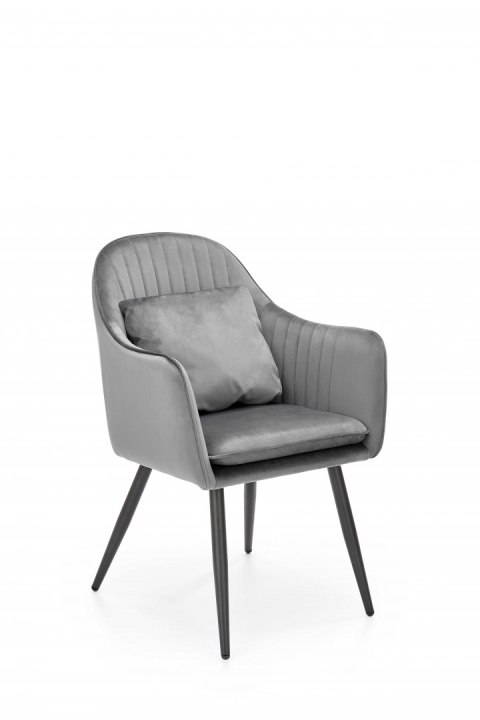 Halmar K464 krzesło popiel, tkanina - velvet / stal malowana proszkowo Halmar K464 krzesło popiel, tkanina - velvet / stal malowana proszkowo