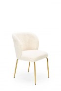 Halmar K474 krzesło kremowy-złoty, materiał: tkanina - bouclé / stal chromowana Halmar K474 krzesło kremowy-złoty, materiał: tkanina - bouclé / stal chromowana