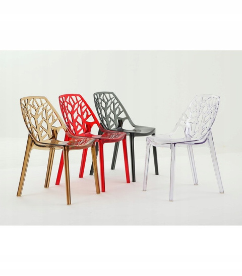 King Home Krzesło KORAL SLIM transparentne - poliwęglan można sztaplować King Home Krzesło KORAL SLIM transparentne - poliwęglan można sztaplować