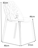 King Home Krzesło KORAL SLIM transparentne - poliwęglan można sztaplować