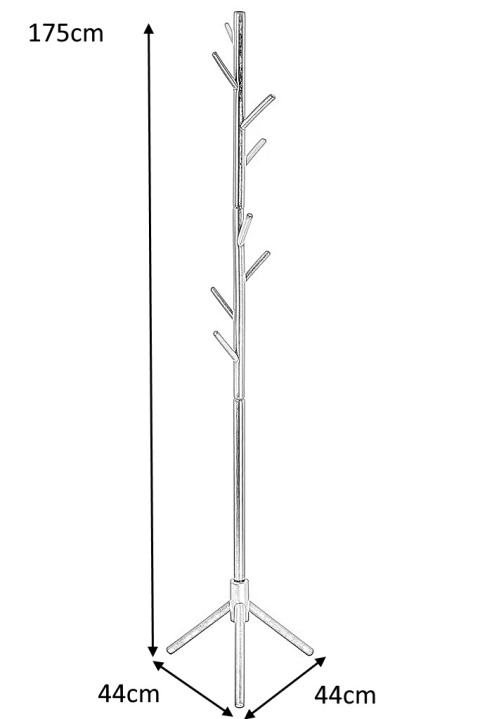 King Home Wieszak stojący STICK czarny - do przedpokoju - drewniany lakierowany na czarno - duża ilość wieszaków King Home Wieszak stojący STICK czarny - do przedpokoju - drewniany lakierowany na czarno - duża ilość wieszaków
