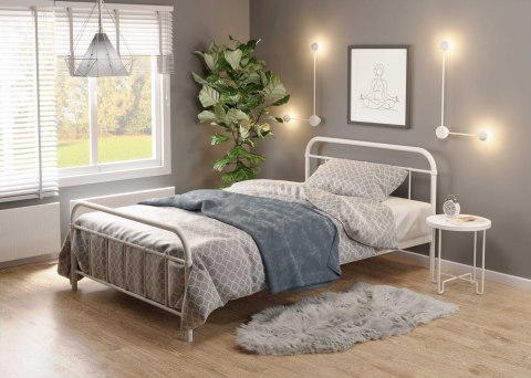 HALMAR łóżko LINDA 90x200 pojedyncze białe stal malowana proszkowo do sypialni pokoju młodzieżowego HALMAR łóżko LINDA 90x200 pojedyncze białe stal malowana proszkowo do sypialni pokoju młodzieżowego
