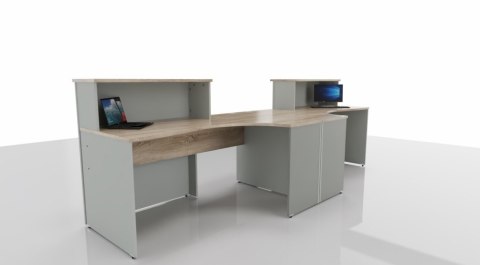 Meble Biurowe Dostawka Silver DR-100 Dąb Sonoma + Szara platyna Meble Biurowe Dostawka Silver DR-100 Dąb Sonoma + Szara platyna