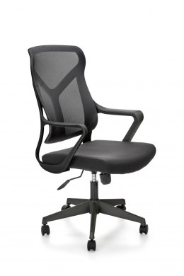 Halmar SANTO fotel obrotowy, czarny - czarne krzesło biurowe do biurka, pracowni, gabinetu, TILT