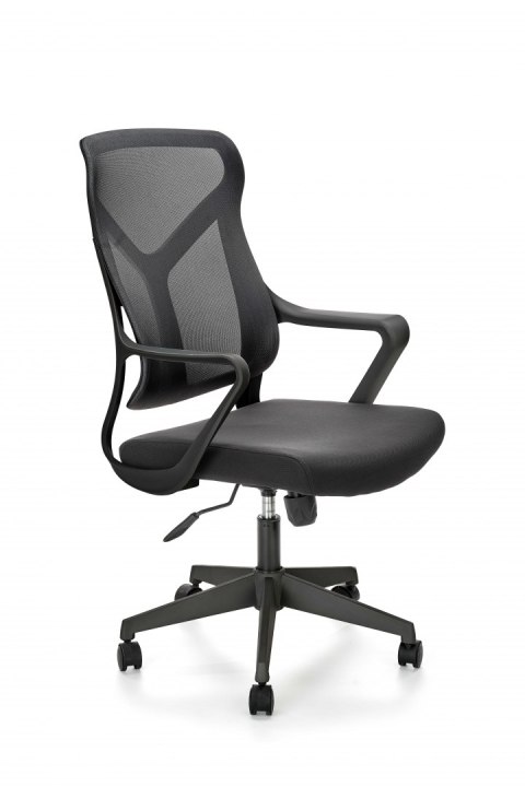 Halmar SANTO fotel obrotowy, czarny - czarne krzesło biurowe do biurka, pracowni, gabinetu, TILT Halmar SANTO fotel obrotowy, czarny - czarne krzesło biurowe do biurka, pracowni, gabinetu, TILT