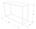 SIGNAL KONSOLKA HILTON C SZKŁO HARTOWANE TRANSPARENTNY / METAL SREBRNY 120X40 SIGNAL KONSOLKA HILTON C SZKŁO HARTOWANE TRANSPARENTNY / METAL SREBRNY 120X40