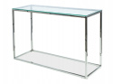 SIGNAL KONSOLKA HILTON C SZKŁO HARTOWANE TRANSPARENTNY / METAL SREBRNY 120X40 SIGNAL KONSOLKA HILTON C SZKŁO HARTOWANE TRANSPARENTNY / METAL SREBRNY 120X40