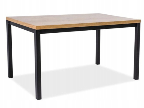 SIGNAL STÓŁ NORMANO LITE DREWNO DĄB/ METAL CZARNY 120x80 SIGNAL STÓŁ NORMANO LITE DREWNO DĄB/ METAL CZARNY 120x80