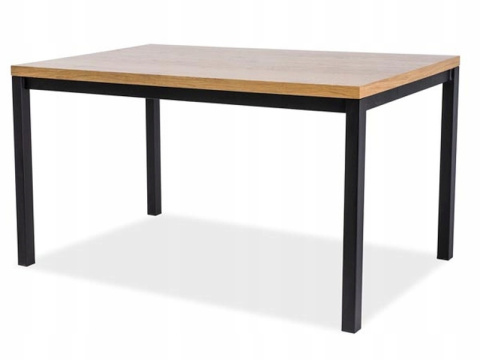 SIGNAL STÓŁ NORMANO LITE DREWNO DĄB/ METAL CZARNY 120x80 SIGNAL STÓŁ NORMANO LITE DREWNO DĄB/ METAL CZARNY 120x80