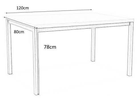 SIGNAL STÓŁ NORMANO LITE DREWNO DĄB/ METAL CZARNY 120x80 SIGNAL STÓŁ NORMANO LITE DREWNO DĄB/ METAL CZARNY 120x80