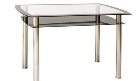 SIGNAL STÓŁ RODI SZKŁO HARTOWANE TRANSPARENTNY / METAL CHROM 120X80X75 Z PÓŁKĄ SIGNAL STÓŁ RODI SZKŁO HARTOWANE TRANSPARENTNY / METAL CHROM 120X80X75 Z PÓŁKĄ