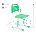 SST3L Green - Regulowane krzesełko dziecięce FunDesk - zielone krzesło do biurka dla dziecka 3-14 lat - regulowana wysokość SST3L Green - Regulowane krzesełko dziecięce FunDesk - zielone krzesło do biurka dla dziecka 3-14 lat - regulowana wysokość