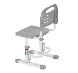 SST3L Grey - Regulowane krzesełko dziecięce FunDesk - szare krzesło do biurka dla dziecka 3-14 lat - regulowana wysokość