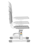 SST3L Grey - Regulowane krzesełko dziecięce FunDesk - szare krzesło do biurka dla dziecka 3-14 lat - regulowana wysokość