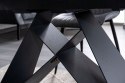 SIGNAL STÓŁ do jadalni WESTIN SG CZARNY/CZARNY MAT 120(160)X80 - prostokątny, rozkładany, szkło hartowane, stelaż metalowy