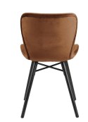 ACTONA Krzesło do jadalni, salonu Batilda VIC copper - tapicerowane brązowe velvet - nogi drewno z metalowym krzyżakiem ACTONA Krzesło do jadalni, salonu Batilda VIC copper - tapicerowane brązowe velvet - nogi drewno z metalowym krzyżakiem