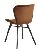 ACTONA Krzesło do jadalni, salonu Batilda VIC copper - tapicerowane brązowe velvet - nogi drewno z metalowym krzyżakiem ACTONA Krzesło do jadalni, salonu Batilda VIC copper - tapicerowane brązowe velvet - nogi drewno z metalowym krzyżakiem