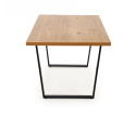 HALMAR stół ULRICH blat MDF + melamina - dąb złoty, nogi stal malowana- czarny 160x90 HALMAR stół ULRICH blat MDF + melamina - dąb złoty, nogi stal malowana- czarny 160x90