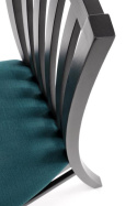 Halmar GERARD7 krzesło czarny / tap: velvet Monolith 37 (ciemny zielony)