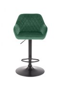 Halmar hoker H103 ciemny zielony tkanina velvet, stal malowana regulowana wysokość do kuchni lokalu Halmar hoker H103 ciemny zielony tkanina velvet, stal malowana regulowana wysokość do kuchni lokalu