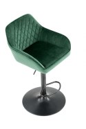 Halmar hoker H103 ciemny zielony tkanina velvet, stal malowana regulowana wysokość do kuchni lokalu Halmar hoker H103 ciemny zielony tkanina velvet, stal malowana regulowana wysokość do kuchni lokalu