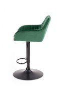 Halmar hoker H103 ciemny zielony tkanina velvet, stal malowana regulowana wysokość do kuchni lokalu Halmar hoker H103 ciemny zielony tkanina velvet, stal malowana regulowana wysokość do kuchni lokalu