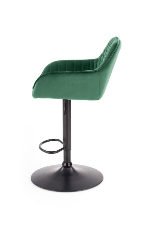 Halmar hoker H103 ciemny zielony tkanina velvet, stal malowana regulowana wysokość do kuchni lokalu Halmar hoker H103 ciemny zielony tkanina velvet, stal malowana regulowana wysokość do kuchni lokalu