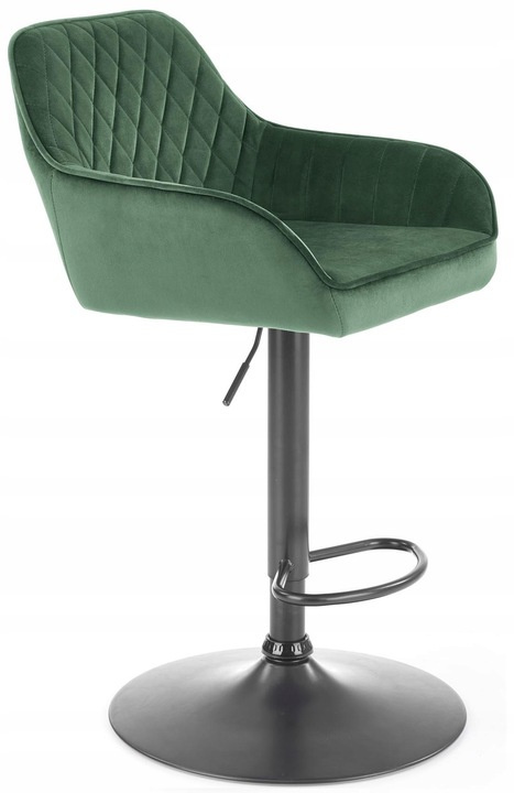 Halmar hoker H103 ciemny zielony tkanina velvet, stal malowana regulowana wysokość do kuchni lokalu Halmar hoker H103 ciemny zielony tkanina velvet, stal malowana regulowana wysokość do kuchni lokalu