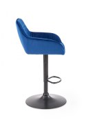 Halmar hoker H103 granatowy tkanina velvet stal malowana proszkowo regulacja wysokości Halmar hoker H103 granatowy tkanina velvet stal malowana proszkowo regulacja wysokości