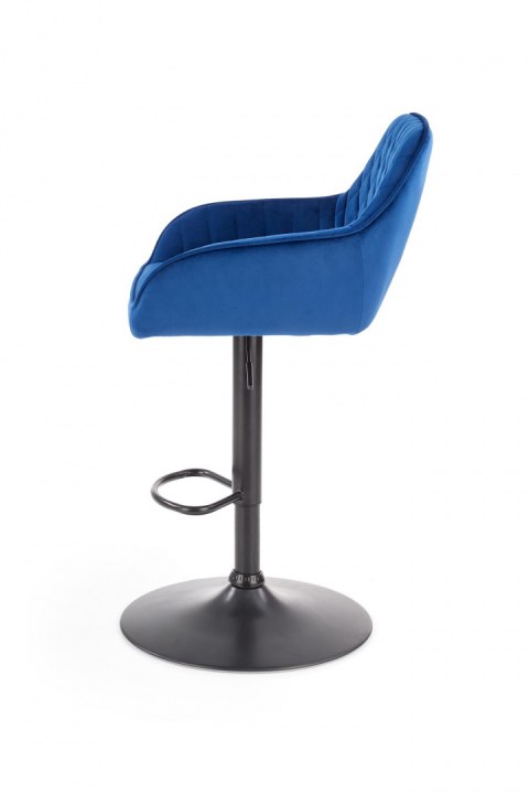 Halmar hoker H103 granatowy tkanina velvet stal malowana proszkowo regulacja wysokości Halmar hoker H103 granatowy tkanina velvet stal malowana proszkowo regulacja wysokości