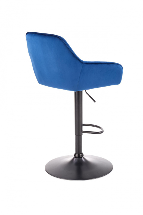Halmar hoker H103 granatowy tkanina velvet stal malowana proszkowo regulacja wysokości Halmar hoker H103 granatowy tkanina velvet stal malowana proszkowo regulacja wysokości