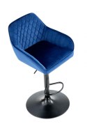 Halmar hoker H103 granatowy tkanina velvet stal malowana proszkowo regulacja wysokości Halmar hoker H103 granatowy tkanina velvet stal malowana proszkowo regulacja wysokości