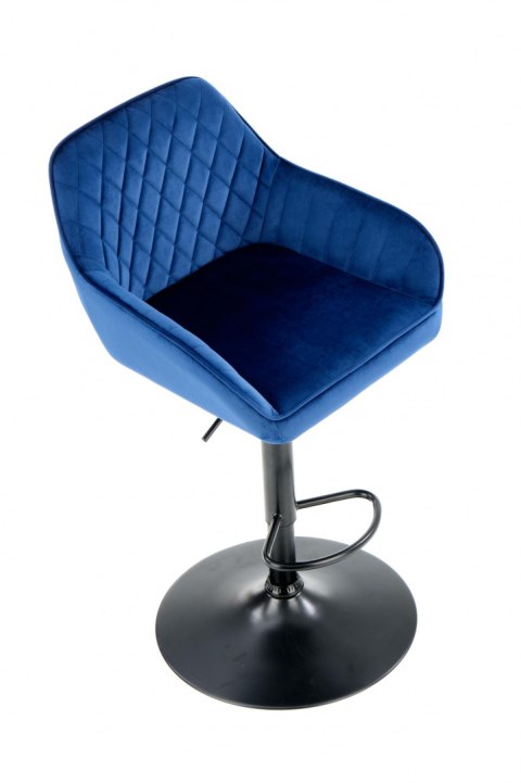 Halmar hoker H103 granatowy tkanina velvet stal malowana proszkowo regulacja wysokości Halmar hoker H103 granatowy tkanina velvet stal malowana proszkowo regulacja wysokości