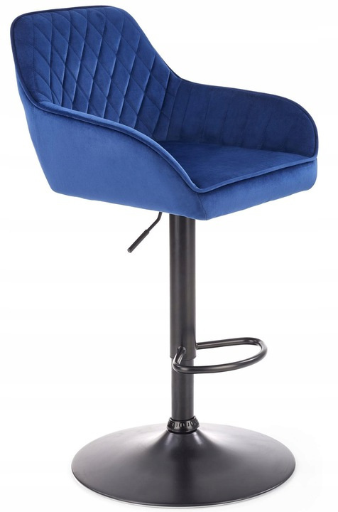 Halmar hoker H103 granatowy tkanina velvet stal malowana proszkowo regulacja wysokości Halmar hoker H103 granatowy tkanina velvet stal malowana proszkowo regulacja wysokości